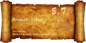 Bruszt Tibor névjegykártya
